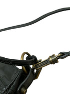 Balenciaga Black Textured Patent Le City Moto Classic Shoulder Pouch on Strap