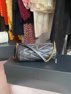 Saint Laurent Black Quilted Lambskin Mini Sade Tube Bag