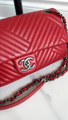 Chanel Red Leather Quilted Medium Crossing Flap Bag