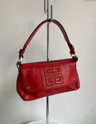 Givenchy Red Nobile Embossed Shoulder Bag