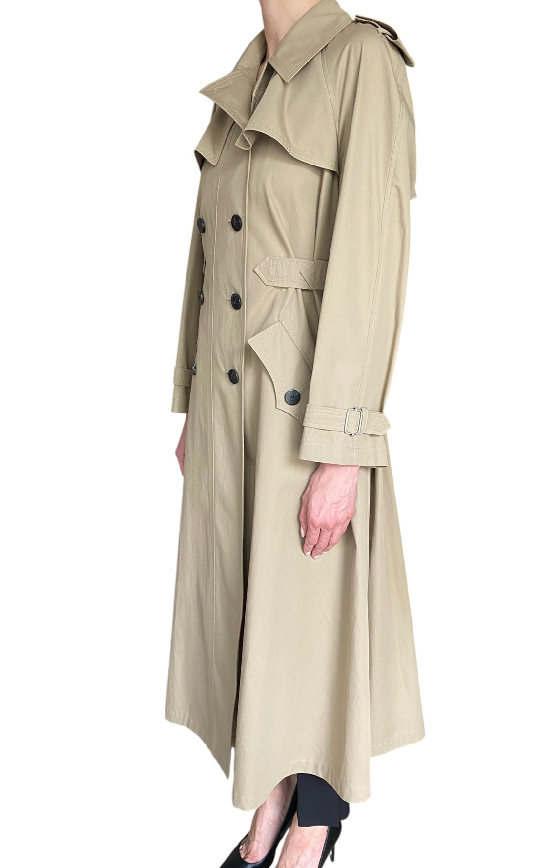 Christian Dior Beige Cotton Gabardine Double Breasted Trench Coat - IT 42 / US 4-6