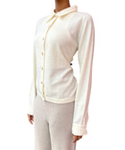 Toteme Ivory Raglan Cashmere Button Up Cardigan - S