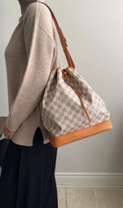 Louis Vuitton Damier Azur Noe GM Drawstring Bucket Bag