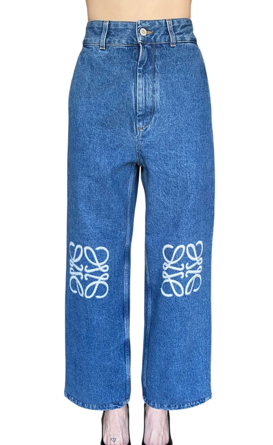Loewe Blue Anagram Baggy Denim - 36 / US 4
