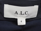 ALC Navy Black Alessia Satin Lace Asymmetrical Dress - US 8