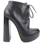 Alexander Wang Constance Black Leather Block Heel Platform Ankle Boots - 39 EU