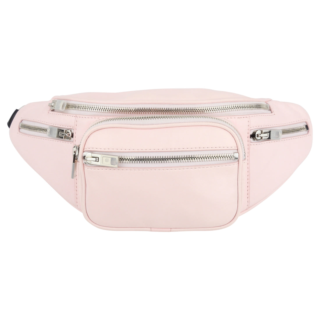 Alexander Wang Pink Leather Chain Zip Attica Fanny Pack Waist Bag