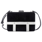 Alexander McQueen Black Velvet Caged Box Bag