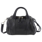 Alexander Wang Black Leather Mini Rockie Barrel Bag with Studs