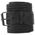 Ann Demeulemeester Black Quilted Leather Double Buckle Waist Belt - XS