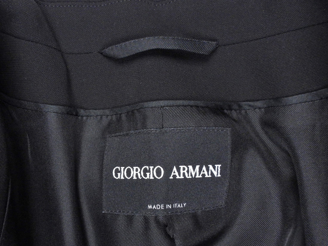 Giorgio Armani Mother of Pearl Resin Button Blazer w Stripe Cuffs - IT 42 / US 6