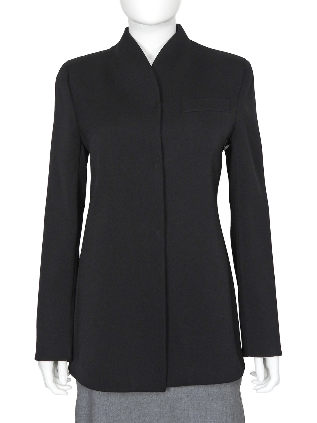 Giorgio Armani Wool Blend Snap Front High Collar Blazer Jacket - IT44 8 M