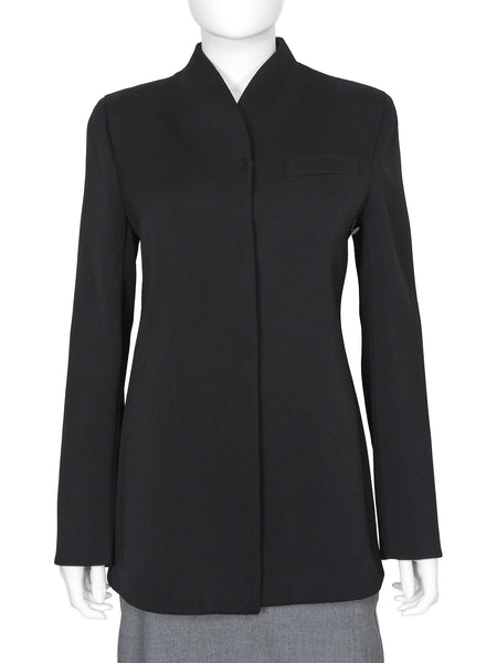 Giorgio Armani Wool Blend Snap Front High Collar Blazer Jacket - IT44 8 M
