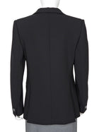 Giorgio Armani Black Wool Blend Snap Front Minimal Blazer Jacket -  IT 44 /  8 / M