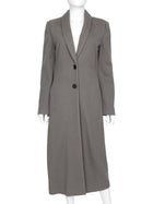 Giorgio Armani Taupe Ribbed Knit Jersey Long Coat - IT 42/  6 /  M