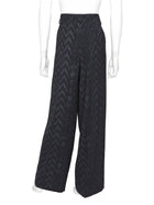 Giorgio Armani Black Navy Zig Zag Pattern 2pc Pants Suit - IT 42 / 6