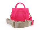 Giorgio Armani Neon Pink La Prima Web Strap Mini Boston Bag