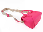Giorgio Armani Neon Pink La Prima Web Strap Mini Boston Bag