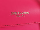 Giorgio Armani Neon Pink La Prima Web Strap Mini Boston Bag
