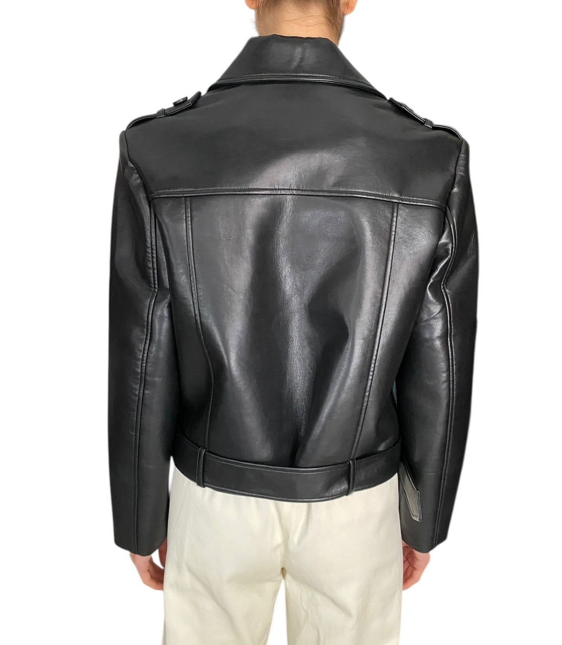 Anine Bing Black Greer Leather Moto Jacket - S / US 4-6