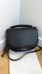 Chanel Black Leather Medium Coco Curve CC Flap Bag