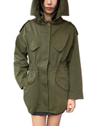 Ermanno Scervino Army Green Hooded Parka - 42 / US 8