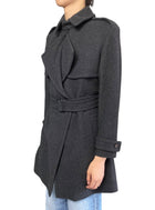Burberry Grey Cashmere Trench Coat - US 2