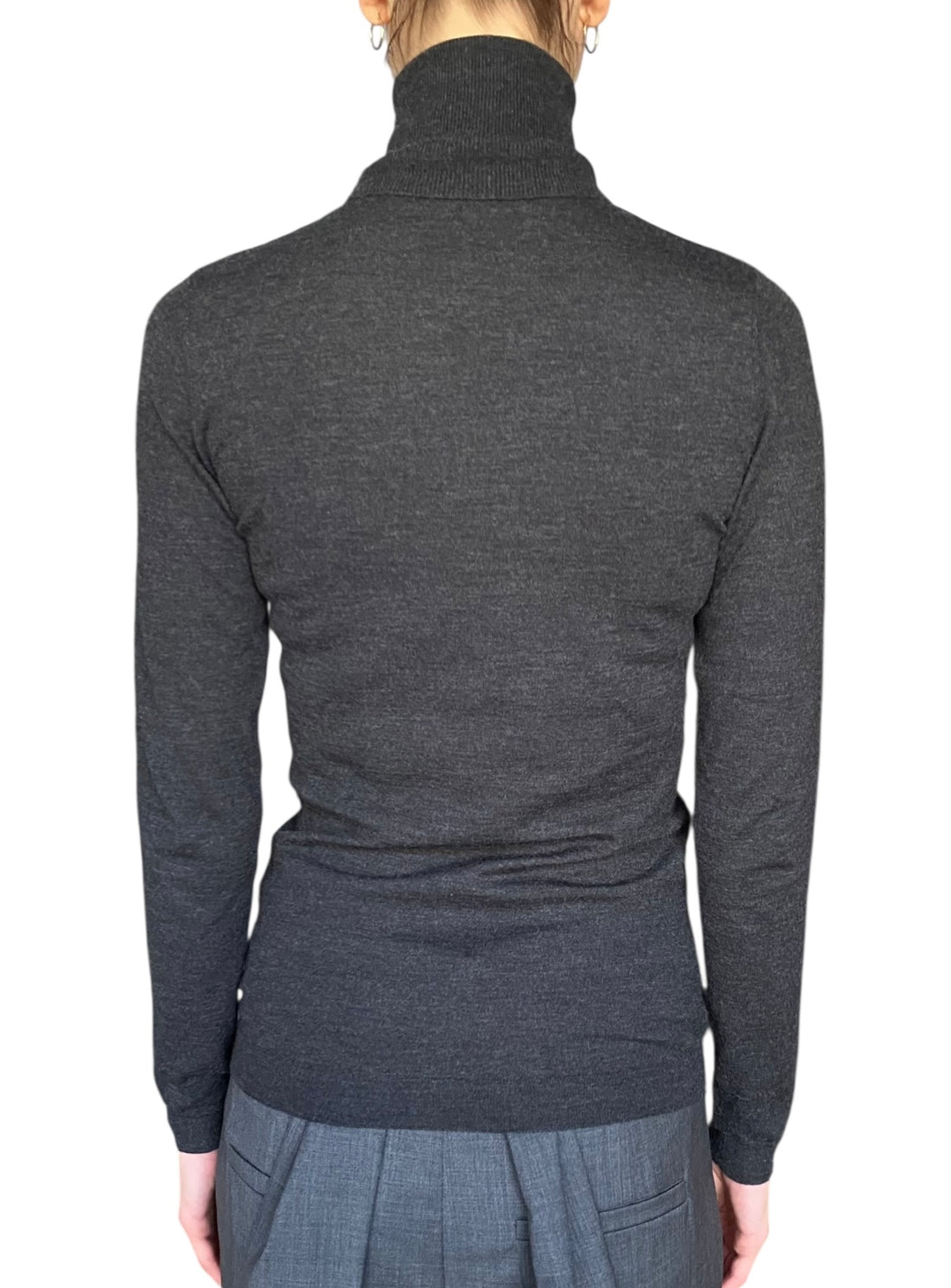 Brunello Cucinelli Grey Fine Knit Cashmere Turtleneck Sweater - S / US 4-6