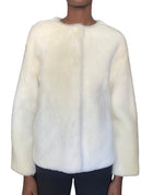 Yves Salomon Ivory Shearling Jacket - 36 / S / US 4