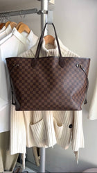 Louis Vuitton Damier Ebene Neverfull GM Red Interior