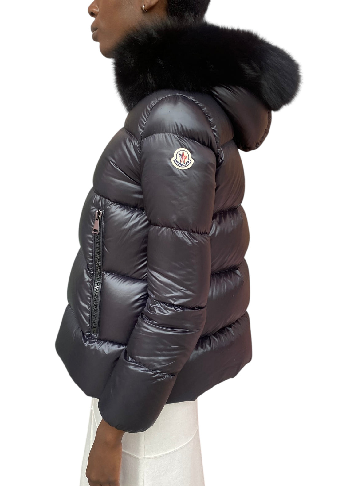 Moncler Black Serifur Down Puffer Jacket - 00 / XXS