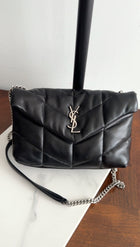 Saint Laurent Black Quilt Leather Toy Puffer Bag