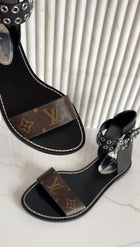 Louis Vuitton Nomad Monogram Canvas Grommet Sandals - 37