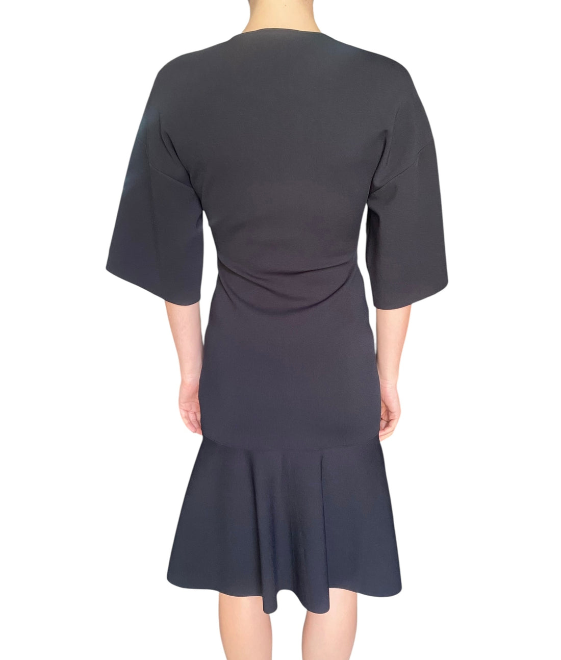 Stella McCartney Black Lace Up Midi Dress - 38