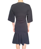 Stella McCartney Black Lace Up Midi Dress - 38