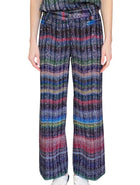 Missoni Multicoloured Sequinned Embellished Chevron Striped Knit Trousers - IT 42 / US 6