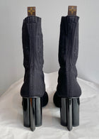 Louis Vuitton Monogram Embroidered Sock Boots