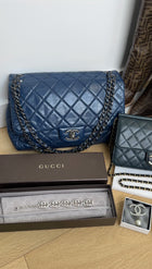 Chanel Large Navy Quilted Leather Coco Soft Flap Bag