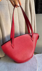 Louis Vuitton Red Vintage 1994 Saint Jacques Epi Leather Tote Bag GM