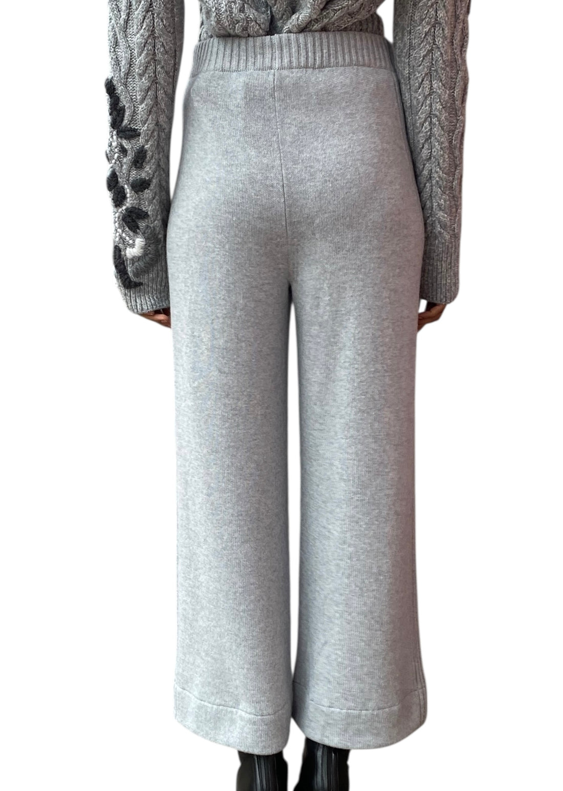 Iris Von Arnim Grey Cashmere Knit Trousers - S