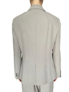 Giorgio Armani Taupe Double Breasted Silk Blazer - 44 / US 8-10