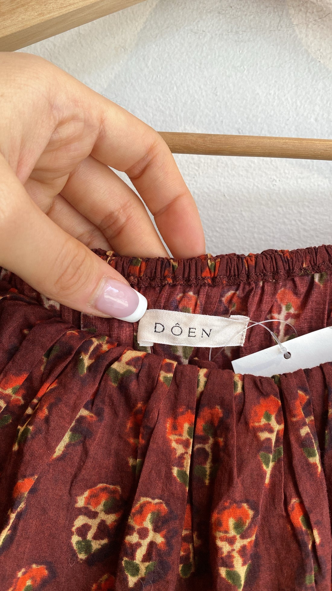 Doen Burgundy Floral Print Dress - M/L