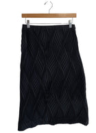 Issey Miyake Black Wave Pleated Top and Skirt Set