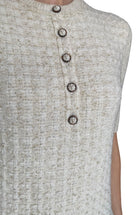 Chanel 17A Ivory Metallic Houndstooth Tweed Knit Mini Dress - FR 36 / US 2-4
