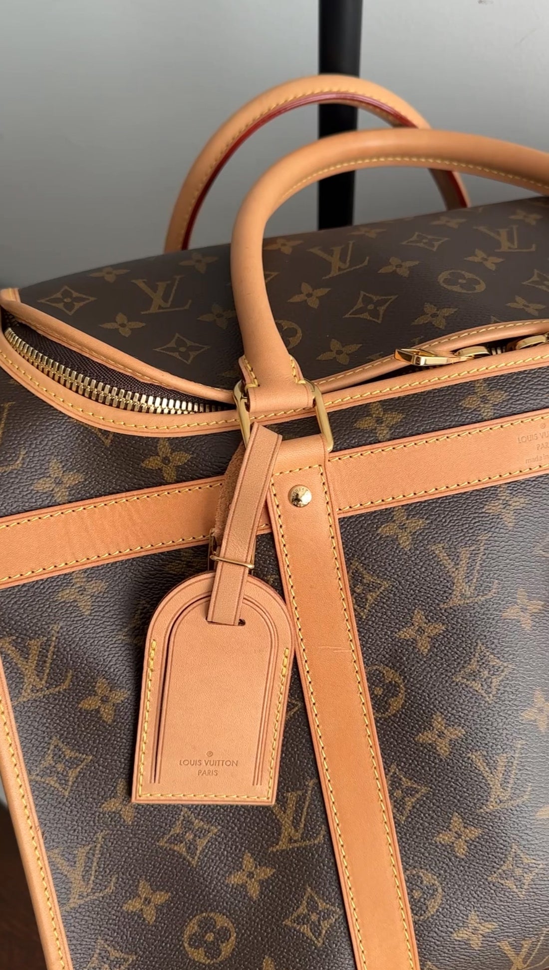 Louis Vuitton Monogram Sac Chien NM Pet Carrier Travel Bag 45