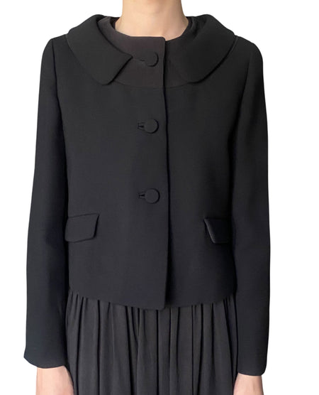 Prada Black 60's style Button Jacket - IT 44