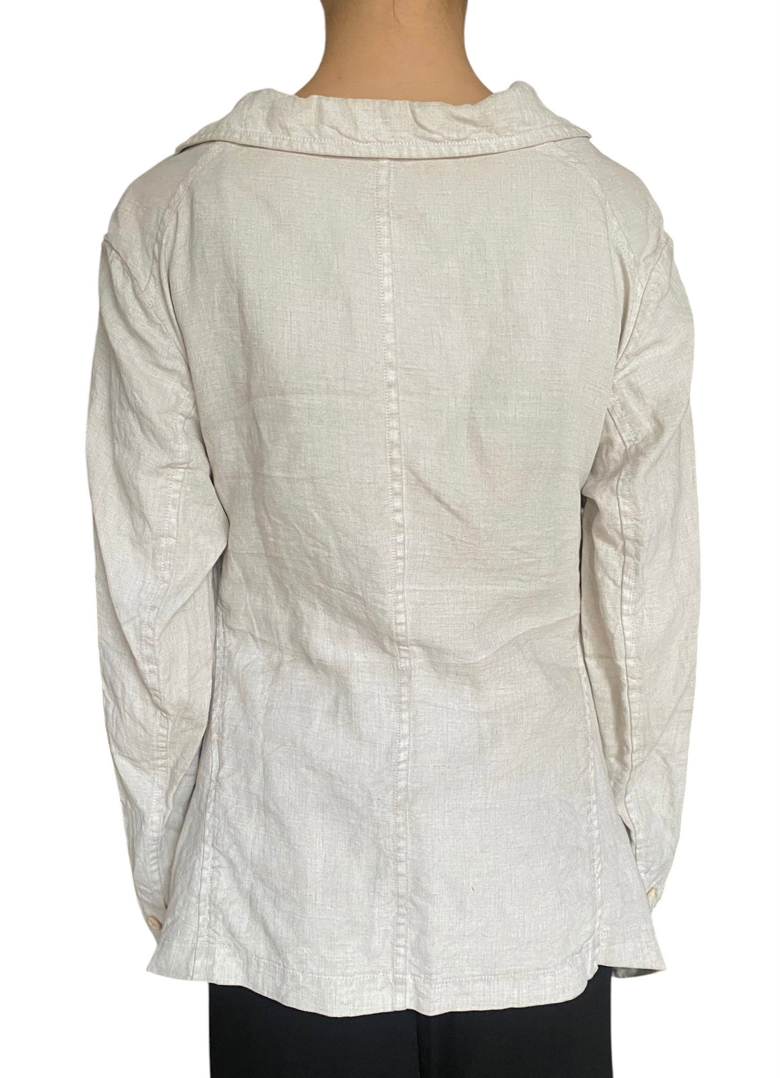 Y’s Yohji Yamamoto Ecru Linen Cutout Blazer - JP 3 / L