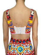 Dolce & Gabbana Multicolour Caretto Floral Printed 2-Piece Bralette and Skirt Set - 40 / US 4