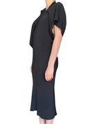 Rick Owens FW 22 Black Draped Silk Gown  - US 8