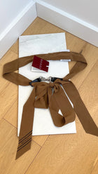 Gucci Brown Silk Sash Belt / Scarf / Necklace